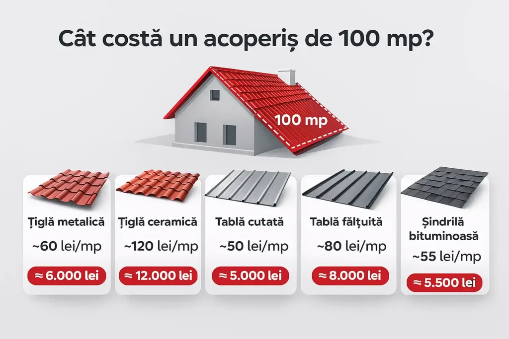 Cat costa un acoperis de 100mp la acoperisuripeviata