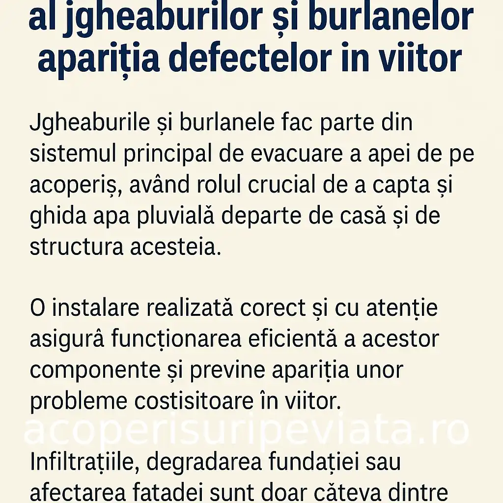 montajul profesionist al jgheaburilor și burlanelor